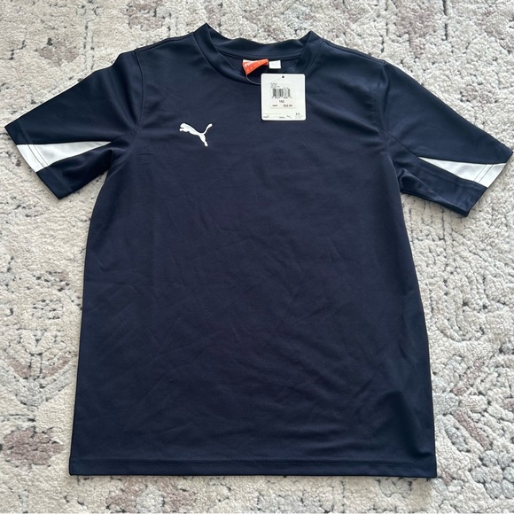Puma Navy 701269-06 Jersey T-Shirt Youth Sz: Medium (YM) - Picture 1 of 3